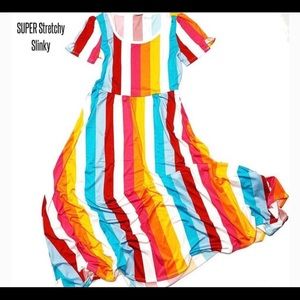 Lularoe Riley ❤️🌈 RAINBOW 🌈❤️ NWT Size L